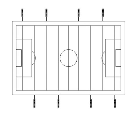 table football cad block